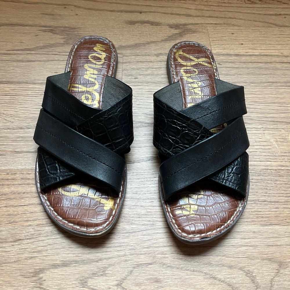 Sam Edelman Black Leather Sandal